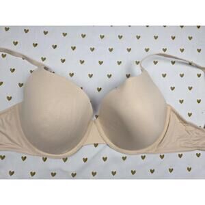 Victorias Secret PINK 34DD Wear Everywhere Beige T Shirt Bra